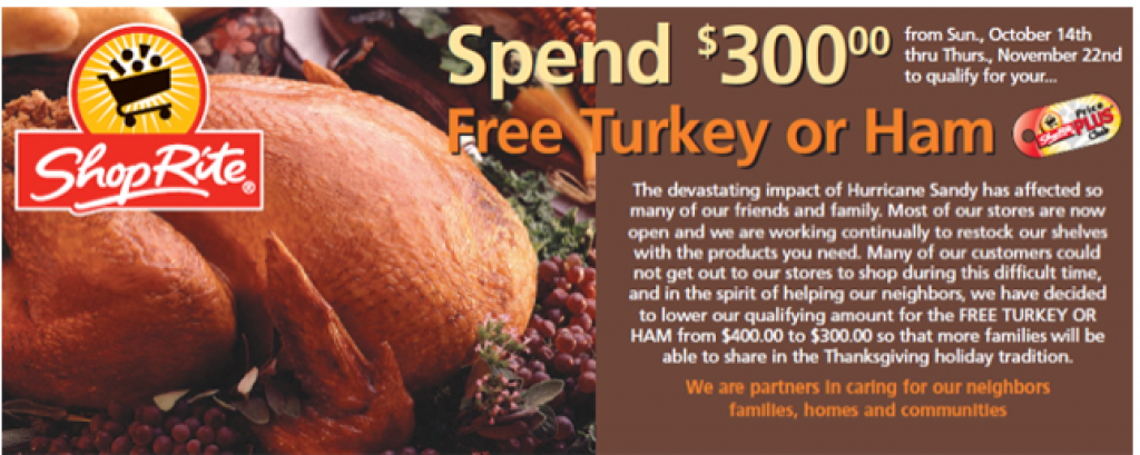 ShopRite Free Turkey