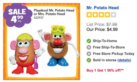 Mr. Potato Head Coupon