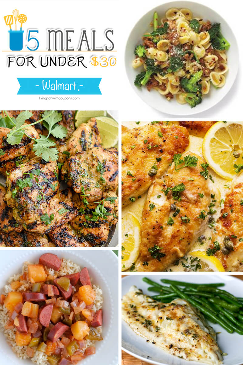 5 Meals for Under $30 at Walmart