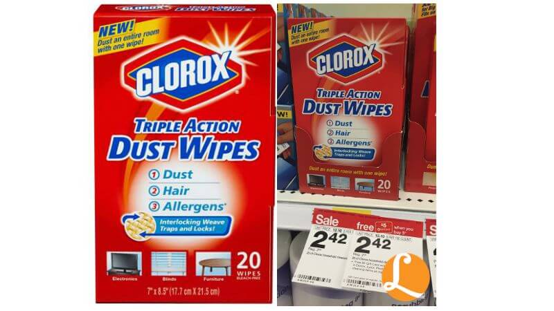 Clorox Triple Action Dust Wipes & Lysol Toilet Bowl Cleaner Only