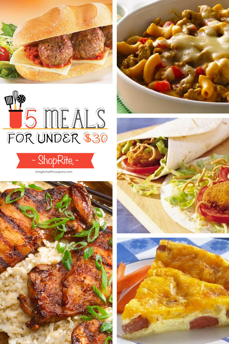 5 Meals for Under $30 at ShopRite