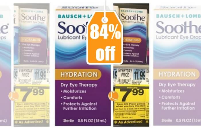 Bausch Lomb Soothe Eye Drops 84 Off At Rite Aid Living Rich With 