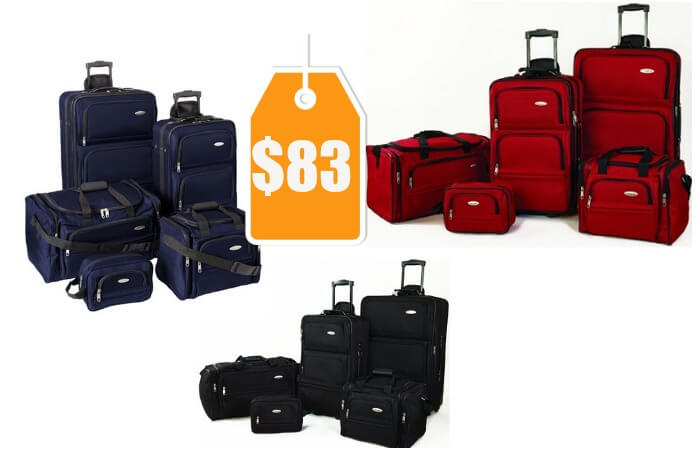 Samsonite Luggage 5 Piece Travel Set 83 99 {orig 250} Living Rich With Coupons®