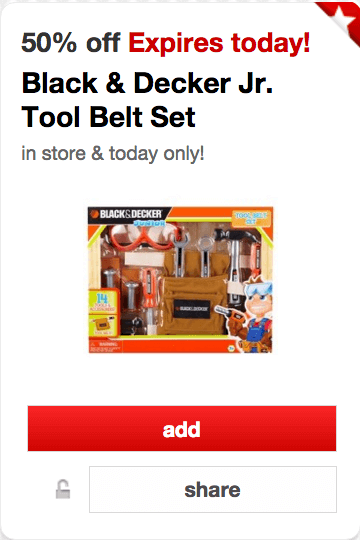 50% Off Black+Decker Junior Tool Belt Set at Target