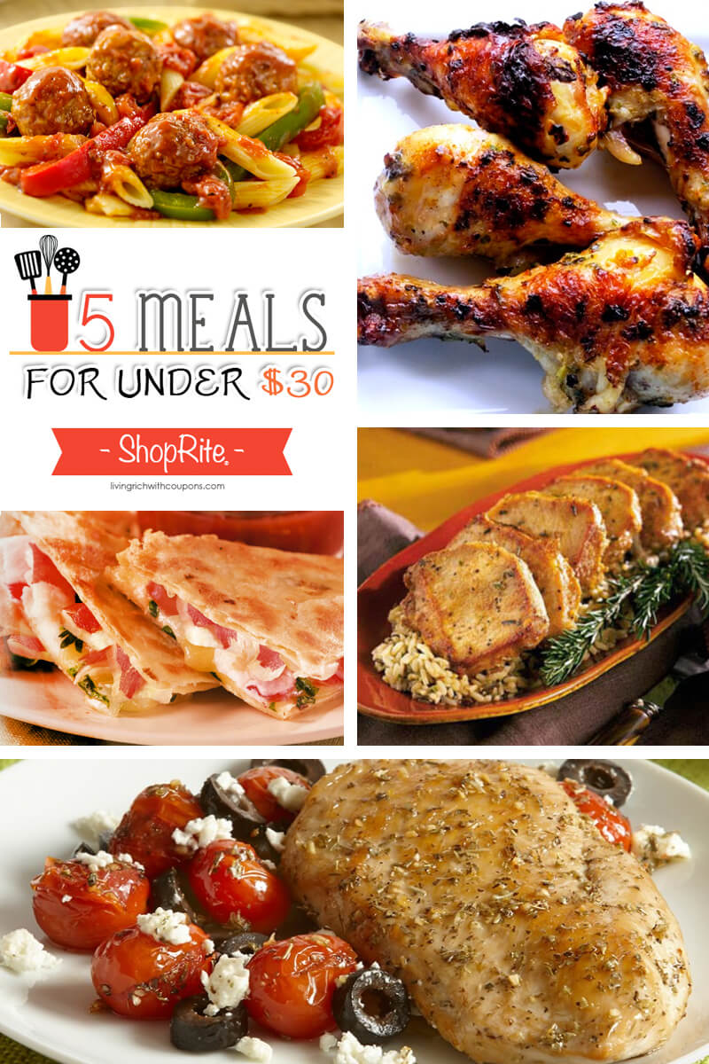 5 Meals for Under $30 at ShopRite