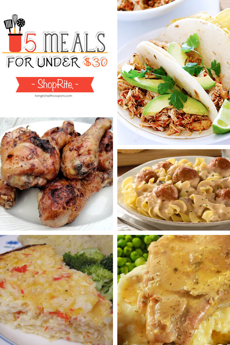 5 Meals for Under $30 at ShopRite