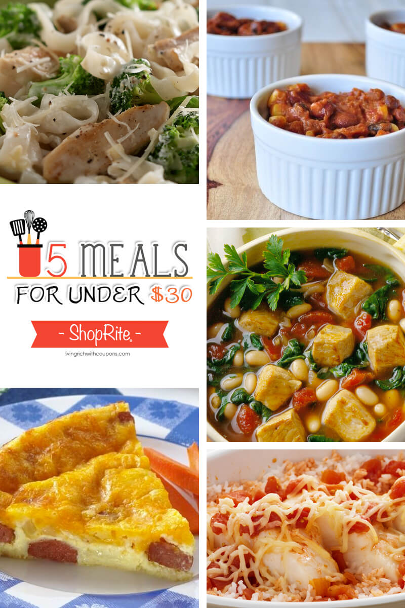 5 Meals for Under $30 at ShopRite