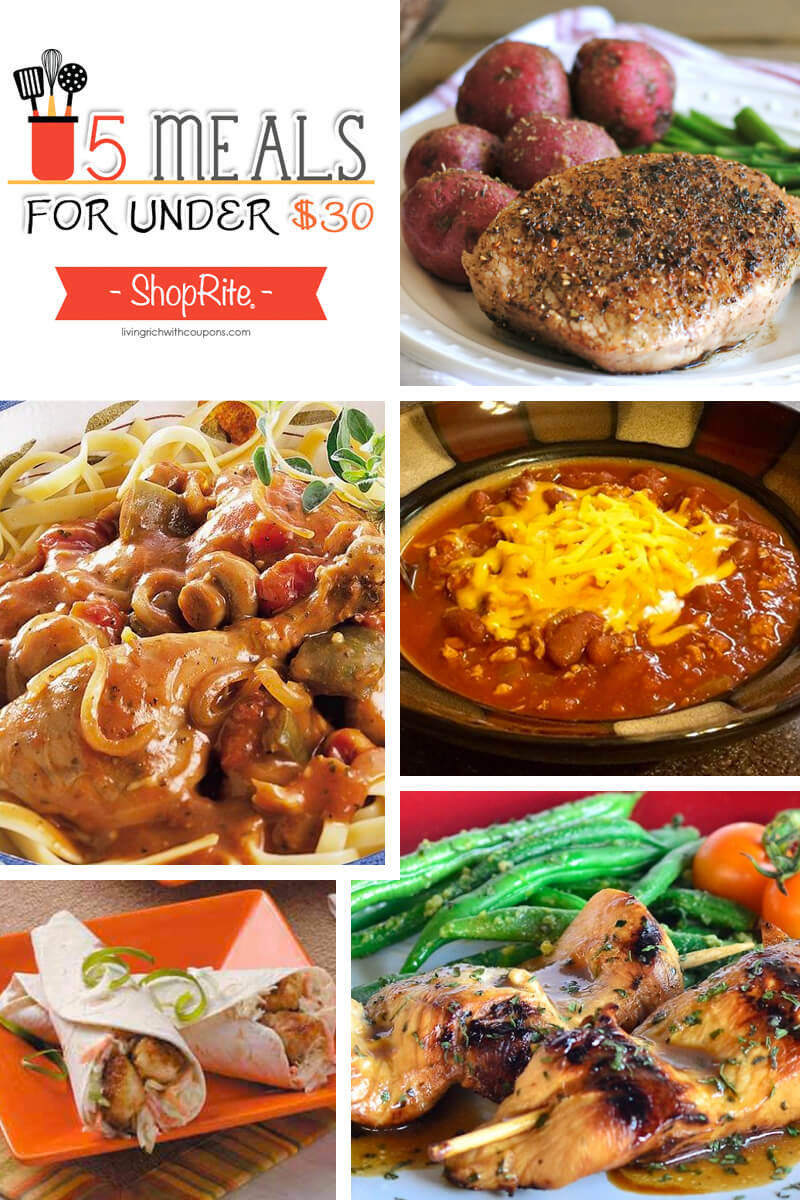 5 Meals for Under $30 at ShopRite