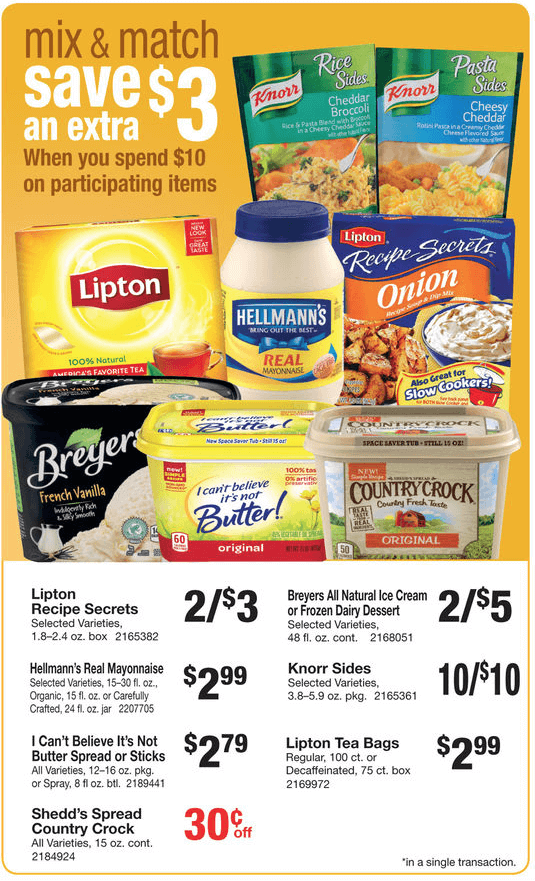 Unilever Instant Savings At Stop & Shop – $0.38 Knorr Sides, Lipton ...