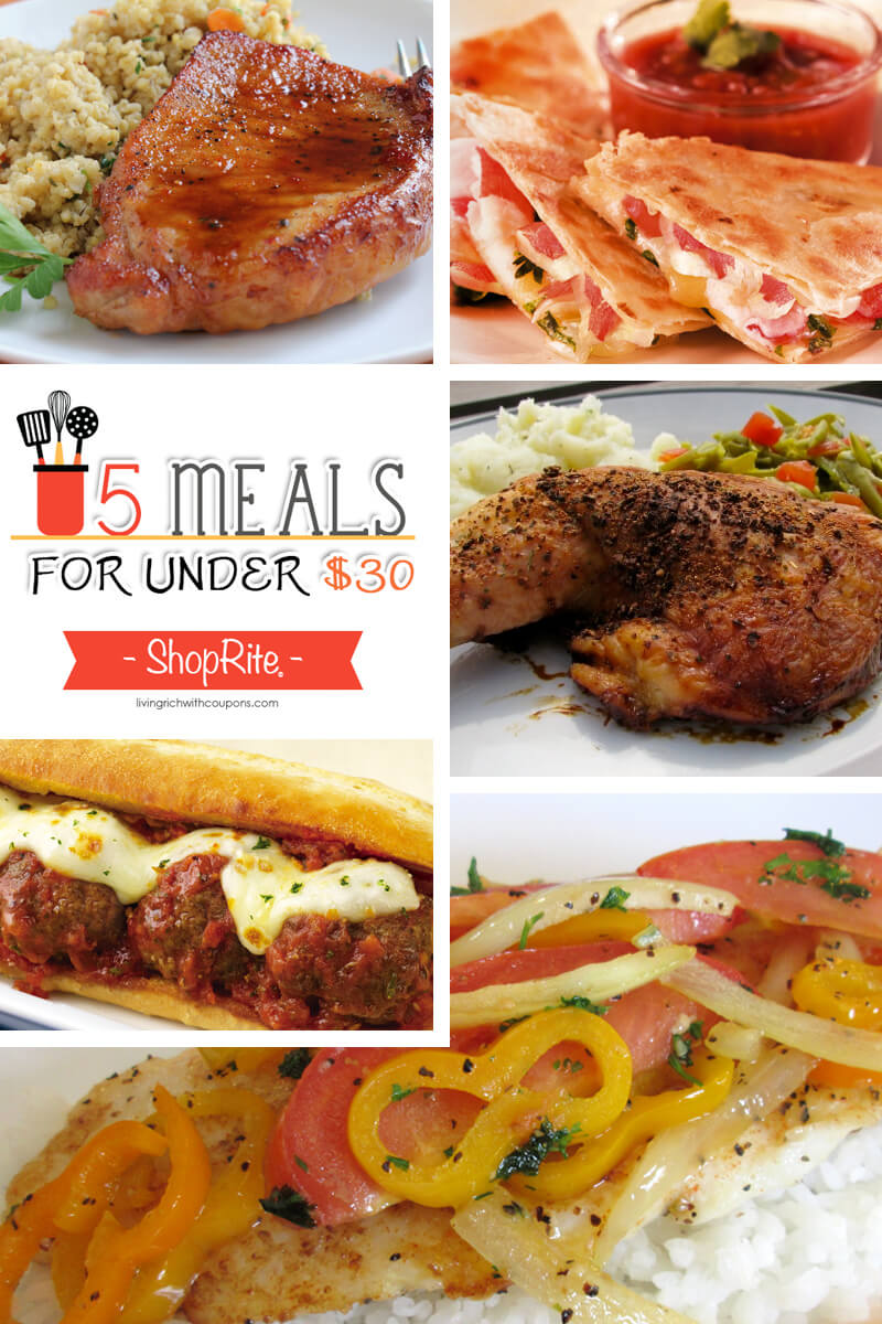 5 Meals for Under $30 at ShopRite