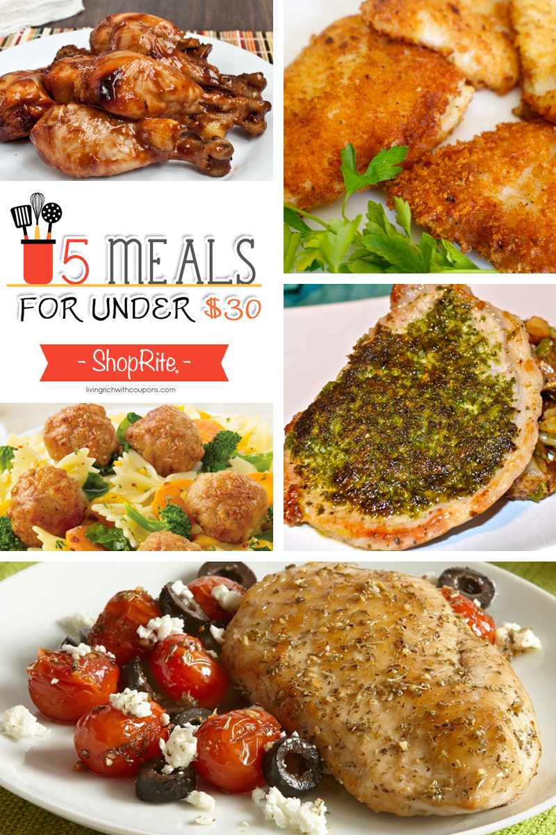 5 Meals for Under $30 at ShopRite