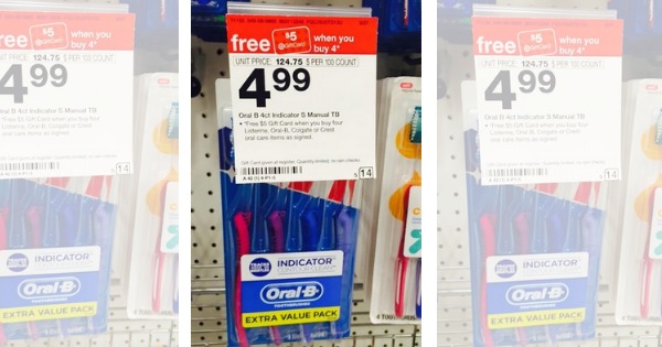 Oral B Indicator Toothbrush 4 Packs Only $0 24 at Target Living Rich