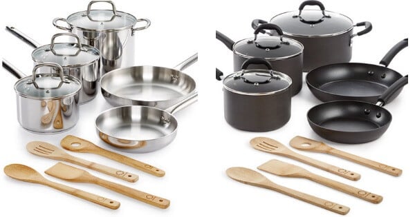 Martha Stewart Everyday - Black Aluminum Non-Stick 12-Piece Cookware Set