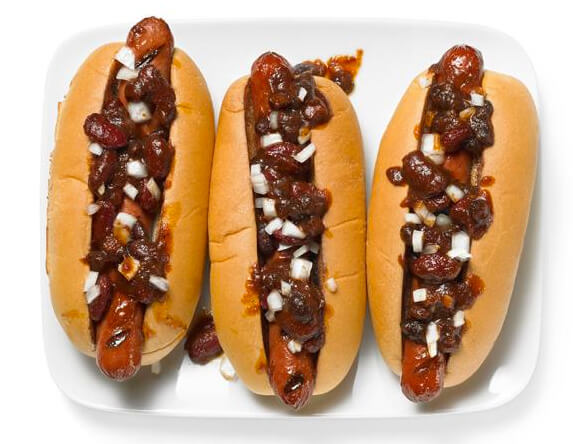 Barbecue Bean Chili Dogs