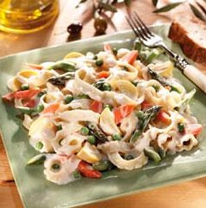 Creamy Fettuccine Primavera