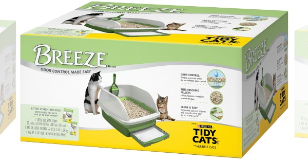 Tidy Cats Breeze Cat Litter Box Starter Kit, Green