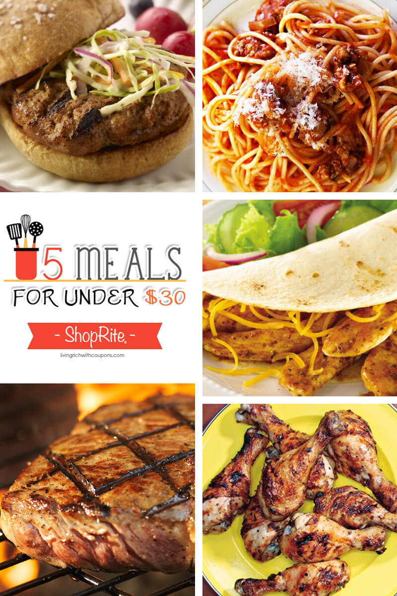 Free Weekly Meal Planning at ShopRite