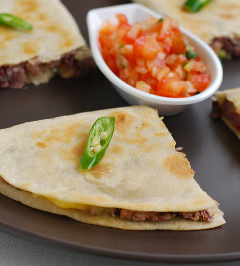 Red Bean Quesadillas