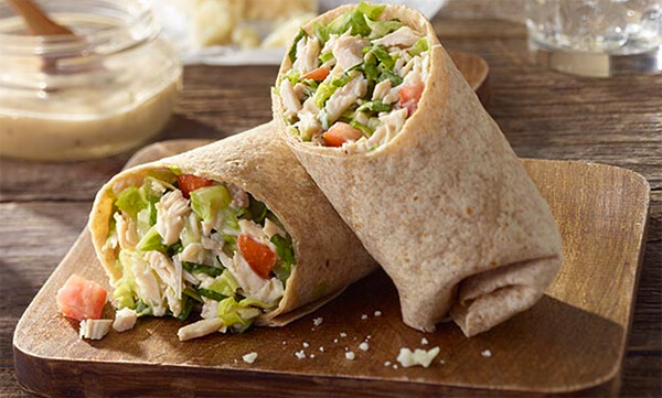 Chicken Caesar Salad Wraps