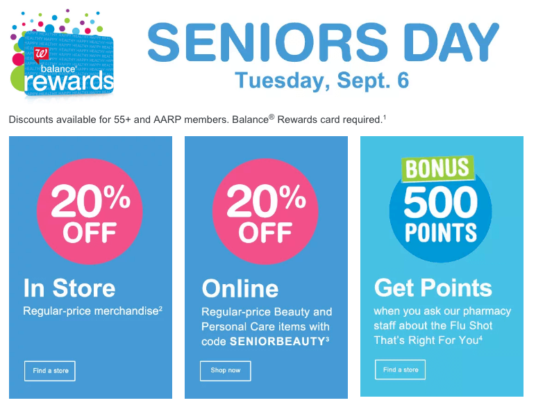 Walgreens Seniors Day Save 20 {Today Only} Living Rich With Coupons®