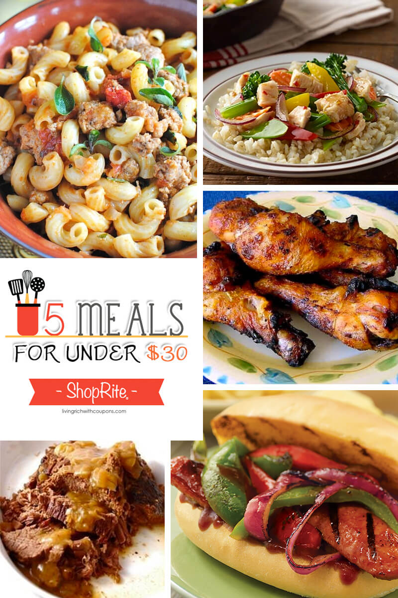 Free Weekly Meal Planning at ShopRite