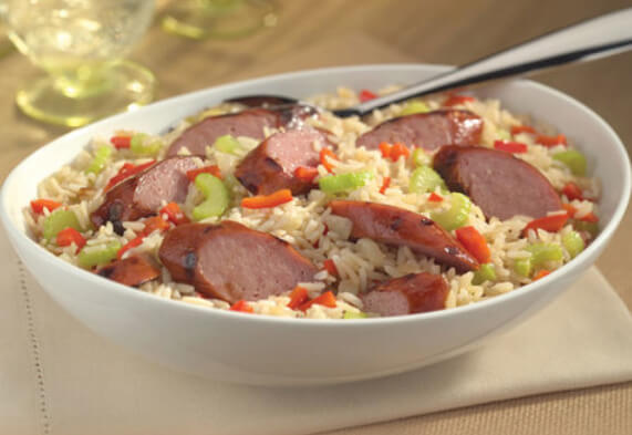 Creole Rice and Turkey Sausage