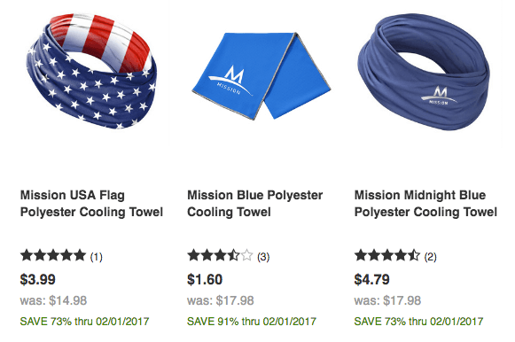 mission cooling towel lowes