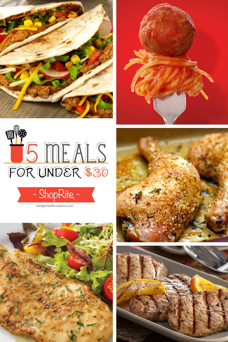 Free Weekly Meal Planning at ShopRite