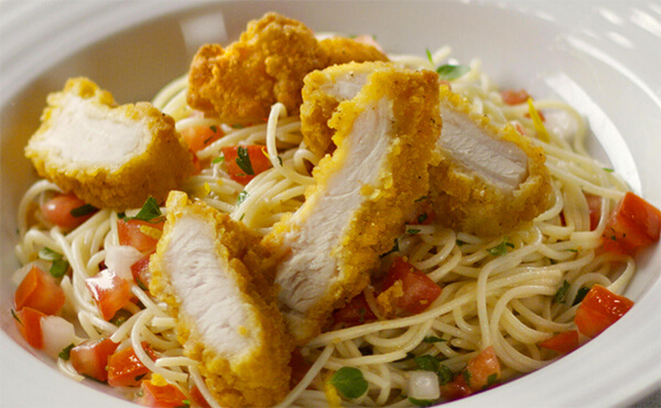 Crispy Lemon Chicken Pasta