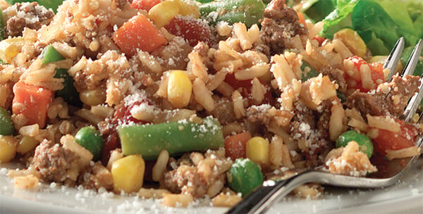 Vegetable Beef and Rice Skillet Dinner