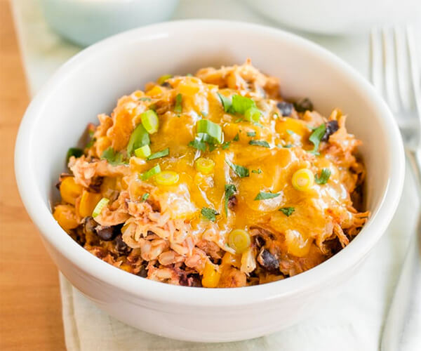 Slow-Cooker Chicken Burrito Bowls