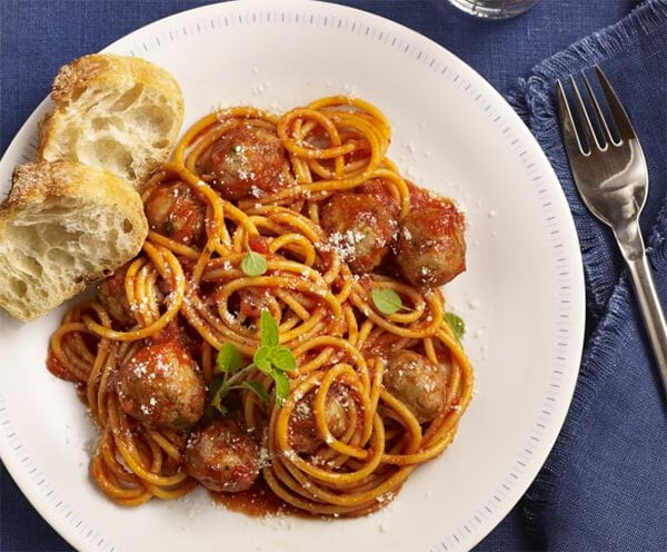 Veggie Spaghetti with Turkey Meatballs