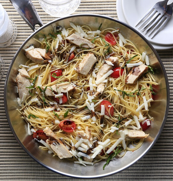 Spaghetti with Balsamic Chicken