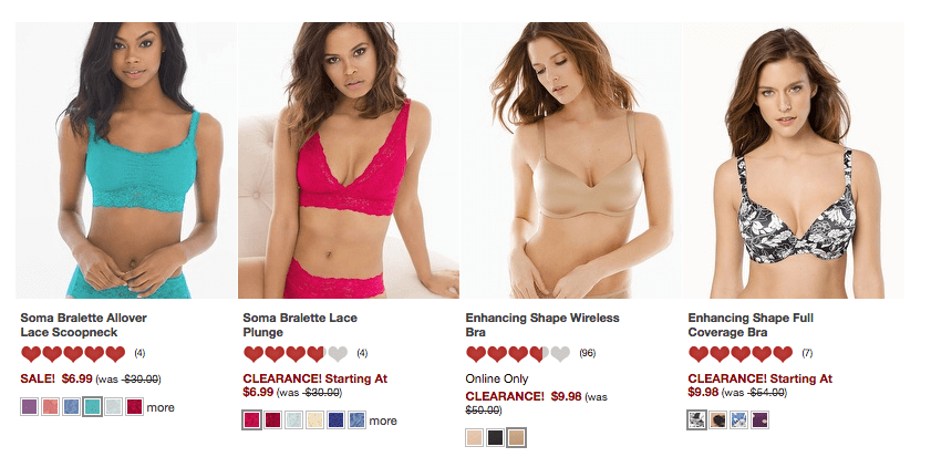 soma sports bra sale