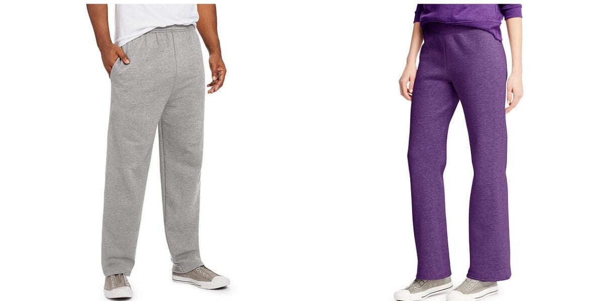 hanes purple sweatpants