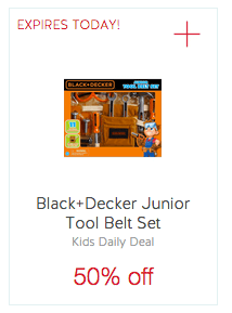 50% Off Black+Decker Junior Tool Belt Set at Target