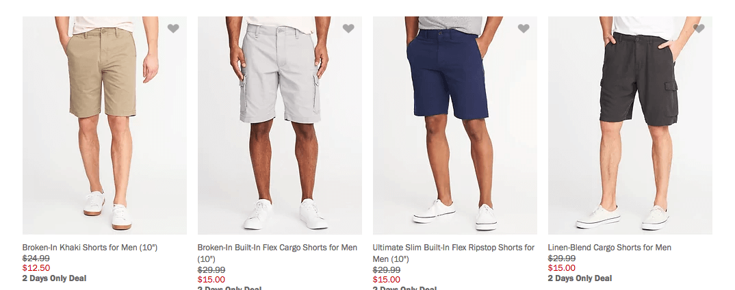 old navy short pants for men