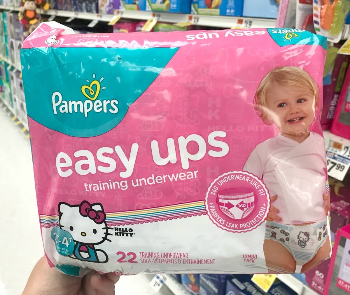 Pampers Easy Ups Hello Kitty Training Pants Size 4T–5T, 60 ct