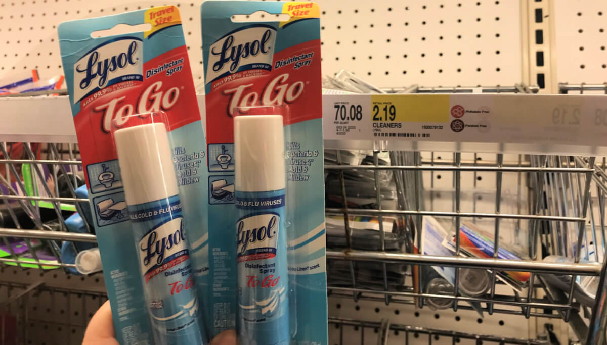 Lysol disinfectant spray online to go stores