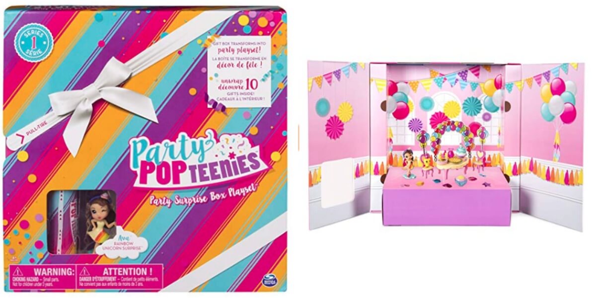 party popteenies party surprise box playset