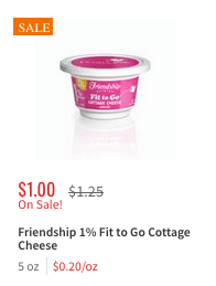 5 Free Friendship Fit To Go Cottage Cheese Cups At Shoprite