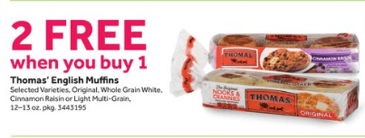 Thomas' English Muffins Coupon January 2019