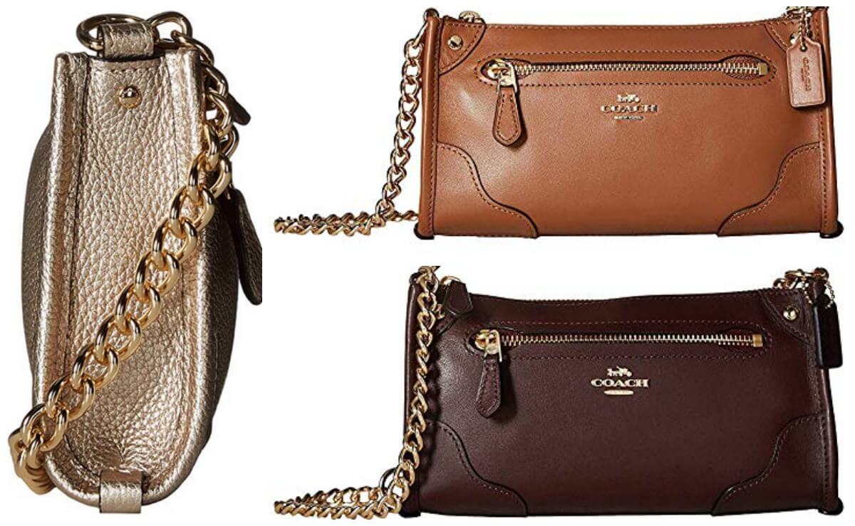 coach grain leather mickie crossbody