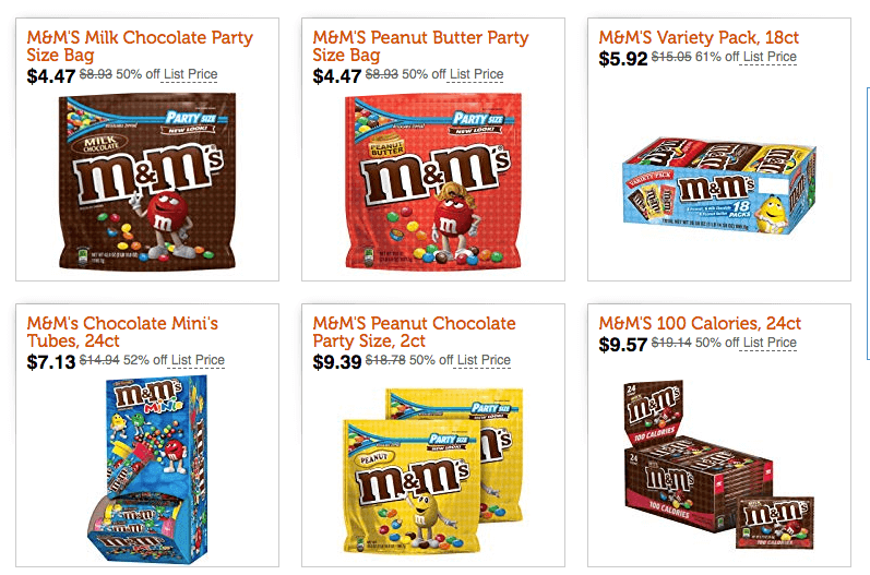 M&M's Variety Pack Chocolate Candy Singles Size 30.58-Ounce 18-Count