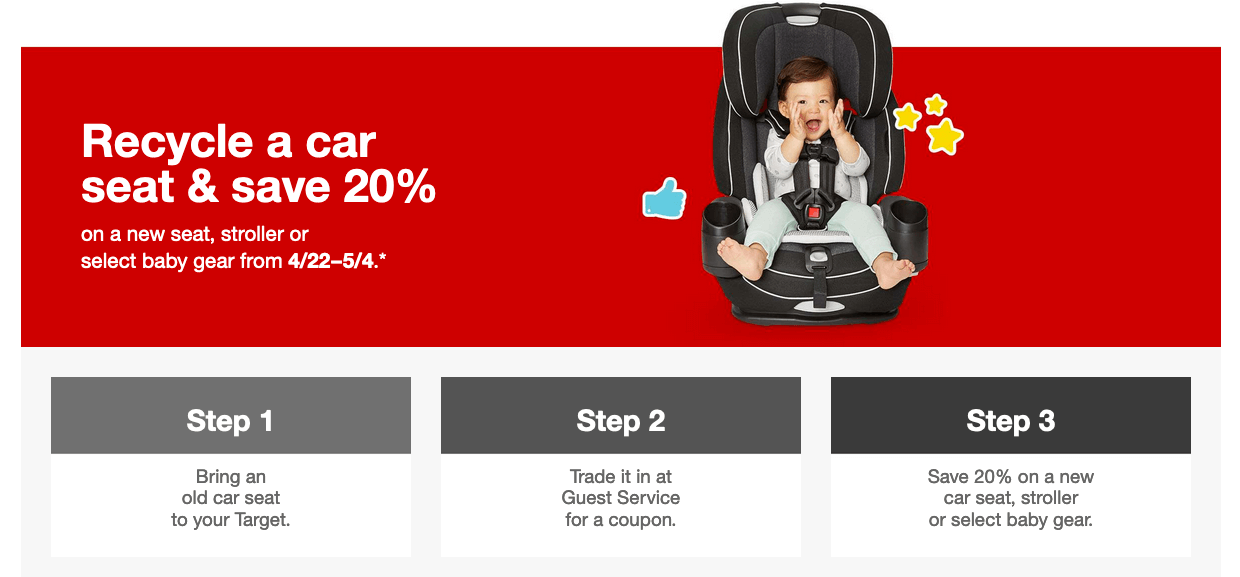 Get a 20 off Coupon After Target Car Seat TradeIn Event! Living