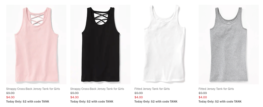 Old navy tank sale tops $2 2019