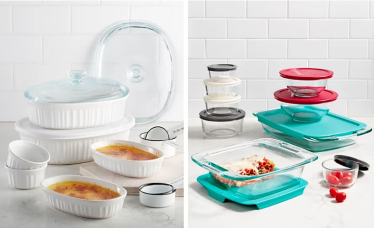 Corningware French White 18-Pc. Bakeware Set - Macy's