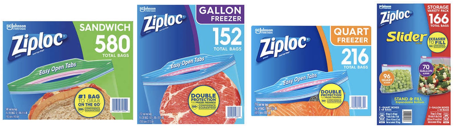 Buy the best Ziploc Brand Large Freezer Bags, 3 packs of 50 Costco