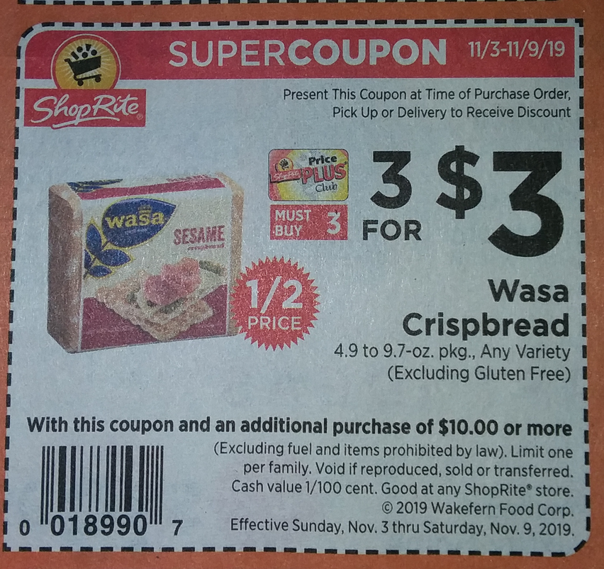3-money-maker-on-wasa-crispbread-crackers-at-shoprite-ibotta-rebate