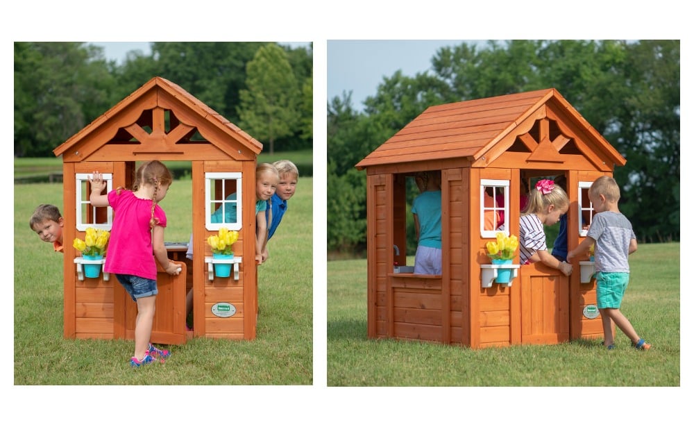 backyard discovery timberlake cedar wooden playhouse